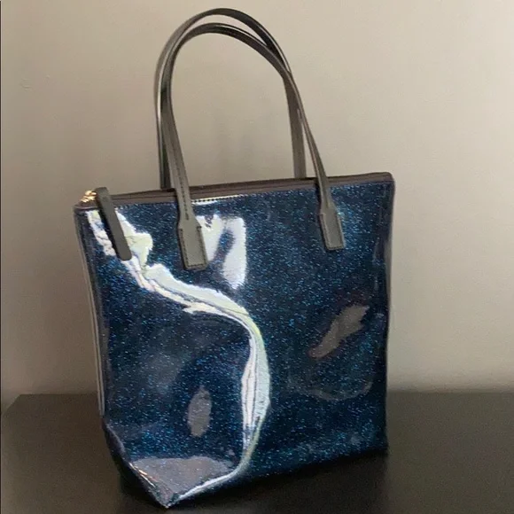 Kate Spade Blue Glitter Tote Bag - Picture 3 of 8